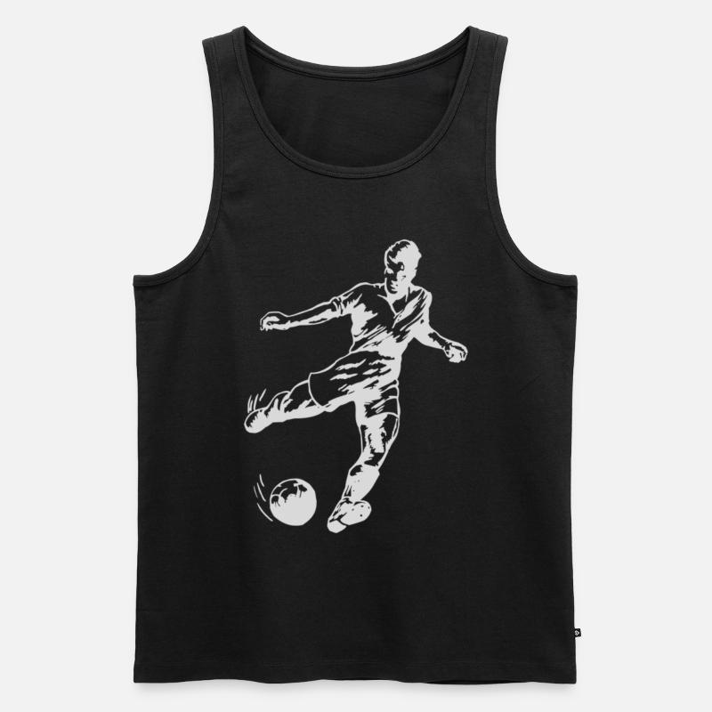 Fussball - Männer Premium Bio Tank Top - Schwarz