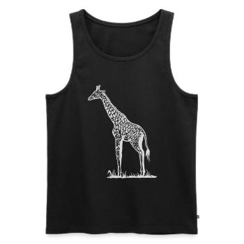 girafe - Débardeur bio Premium Homme - noir - Devant - Michal (187cm)