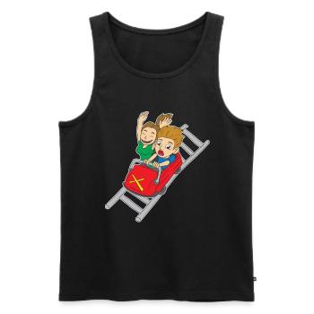 Roller Coaster Ride Theme Park Rummel Gift - Men's Premium Organic Tank Top - black - Front - AI Model Male 178 light (178cm)