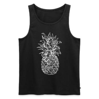 ananas - Débardeur bio Premium Homme - noir - Devant - AI Model Male 178 light (178cm)
