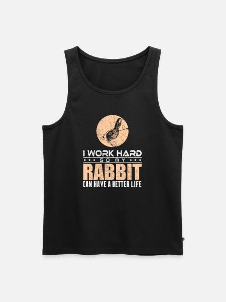 rabbit - Men's Premium Organic Tank Top - black