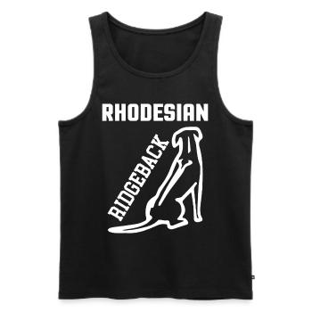 Rhodesian Ridgeback - Männer Premium Bio Tank Top - Schwarz - Vorne - AI Model Male 178 light (178cm)