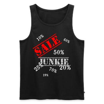 Sale - Men's Premium Organic Tank Top - black - Front - AI Model Male 178 light (178cm)