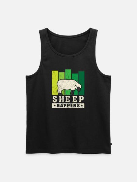 Sheep shepherd sheep - Men's Premium Organic Tank Top - black