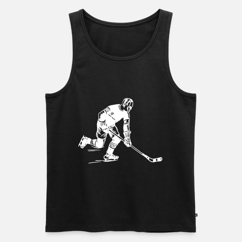Hockey - Männer Premium Bio Tank Top - Schwarz