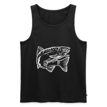 fishing - Men's Premium Organic Tank Top - black - Front - Michal (187cm)