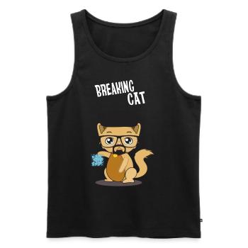 Süße Katze Heisenberg Cat Meth Blue - Männer Premium Bio Tank Top - Schwarz - Vorne - AI Model Male 178 light (178cm)