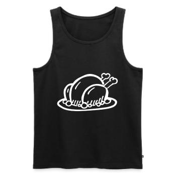 Food roast cooking chicken gift family - Men's Premium Organic Tank Top - black - Front - AI Model Male 178 light (178cm)