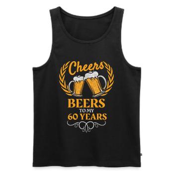 60th birthday 60 years 60 years - Men's Premium Organic Tank Top - black - Front - Michal (187cm)