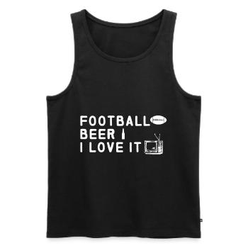 Football américain - Débardeur bio Premium Homme - noir - Devant - Michal (187cm)