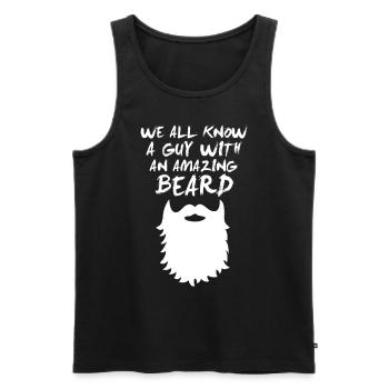 Beard - Beard - Men's Premium Organic Tank Top - black - Front - AI Model Male 178 light (178cm)