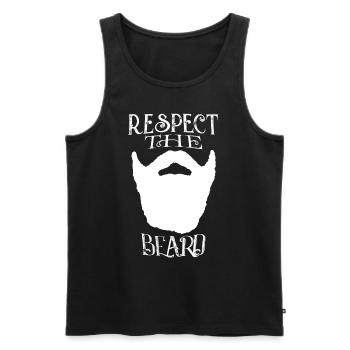 Beard - Respect The Beard - Men's Premium Organic Tank Top - black - Front - AI Model Male 178 light (178cm)