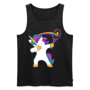 chemise de tennis licorne - Débardeur bio Premium Homme - noir - Devant - Michal (187cm)