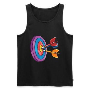 Tolles Dart Dartpfeil Darts Dartspieler Geschenk - Männer Premium Bio Tank Top - Schwarz - Vorne - AI Model Male 178 light (178cm)