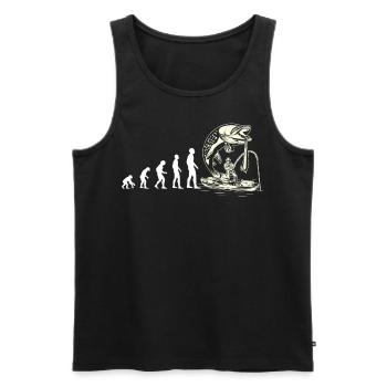 Evolution canoe angler white - Men's Premium Organic Tank Top - black - Front - AI Model Male 178 light (178cm)