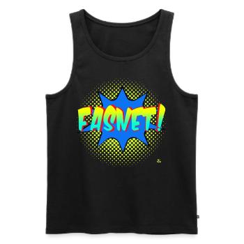 Fasnet! Comic Splash - Männer Premium Bio Tank Top - Schwarz - Vorne - AI Model Male 178 light (178cm)