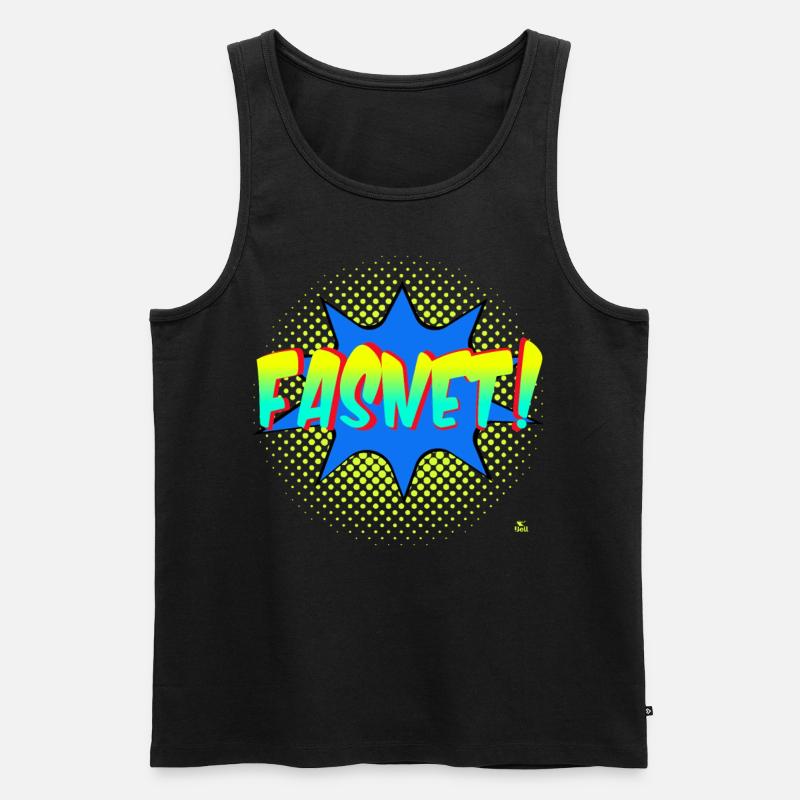 Fasnet! Comic Splash - Männer Premium Bio Tank Top - Schwarz