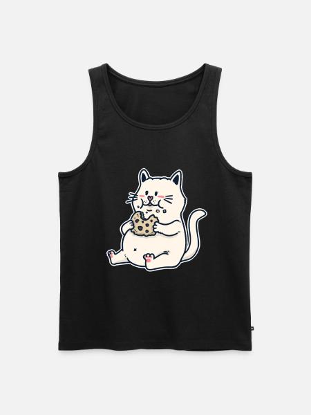 Cat Kitten Cookie Fantasy Lapset Baby Cartoon Xmas - Miesten premium luomu-tanktoppi - musta