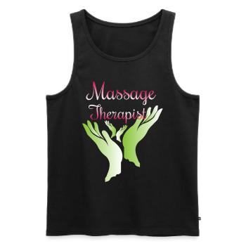 Massage Therapist Massage Masseur Masseuse - Männer Premium Bio Tank Top - Schwarz - Vorne - Michal (187cm)