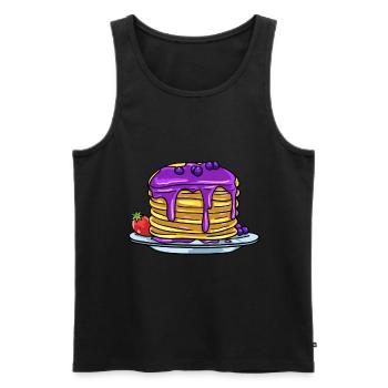 Pancake pancake pancake gift - Men's Premium Organic Tank Top - black - Front - Michal (187cm)