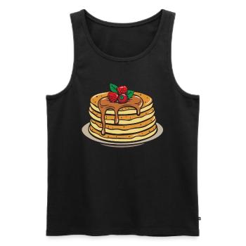 Crêpes palatschinken gâteau aux oeufs cadeau - Débardeur bio Premium Homme - noir - Devant - Michal (187cm)