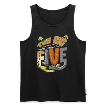 The BIG FIVE - Männer Premium Bio Tank Top - Schwarz - Vorne - AI Model Male 178 light (178cm)