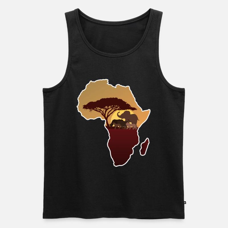 Afrika - Männer Premium Bio Tank Top - Schwarz