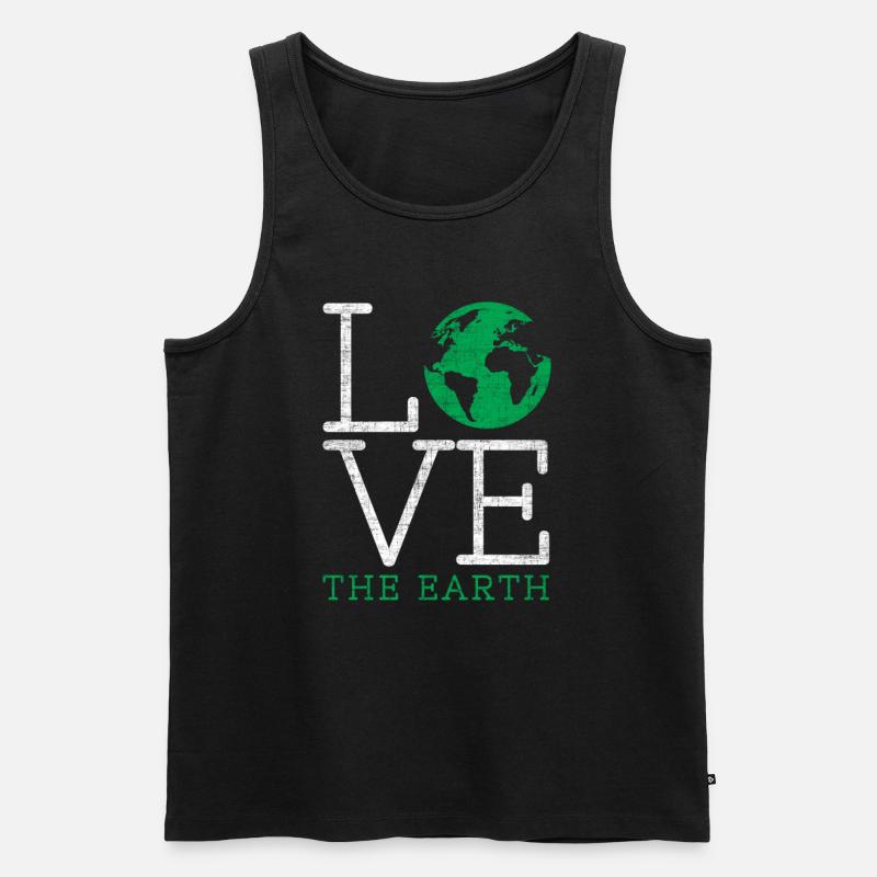 Earth Day - Männer Premium Bio Tank Top - Schwarz