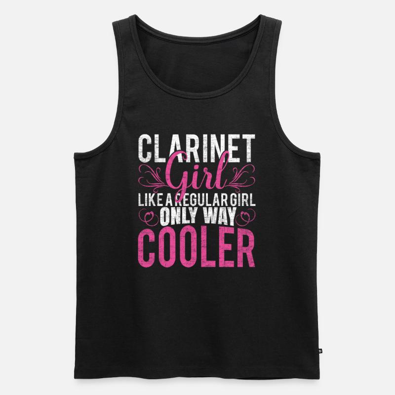 Klarinette - Männer Premium Bio Tank Top - Schwarz