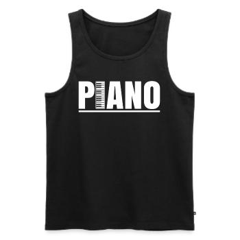 Piano - Männer Premium Bio Tank Top - Schwarz - Vorne - AI Model Male 178 light (178cm)