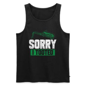 Sorry i tooted - Men's Premium Organic Tank Top - black - Front - Michal (187cm)