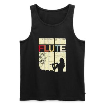 flute - Men's Premium Organic Tank Top - black - Front - Michal (187cm)