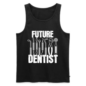 Cool Future Dentist Hygiéniste dentaire ou dentiste gi - Débardeur bio Premium Homme - noir - Devant - AI Model Male 178 light (178cm)