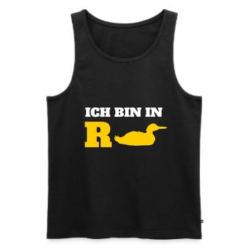 Rente - Männer Premium Bio Tank Top - Schwarz - Vorne - AI Model Male 178 light (178cm)