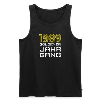 30th birthday - Men's Premium Organic Tank Top - black - Front - AI Model Male 178 light (178cm)