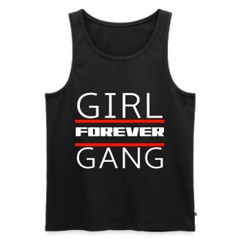 Girl forever gang team - Men's Premium Organic Tank Top - black - Front - AI Model Male 178 light (178cm)