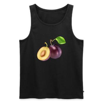 Prune prune image cadeau idée - Débardeur bio Premium Homme - noir - Devant - Michal (187cm)