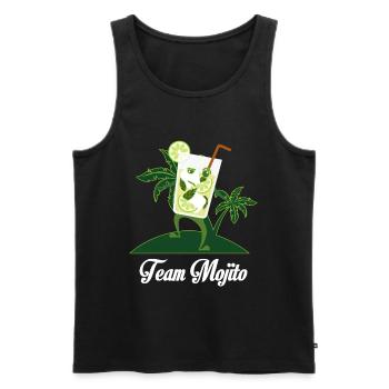Mojito Funny Team Funny Drink Cocktail - Men's Premium Organic Tank Top - black - Front - Michal (187cm)