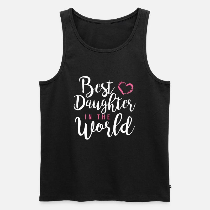 Beste Tochter - Männer Premium Bio Tank Top - Schwarz