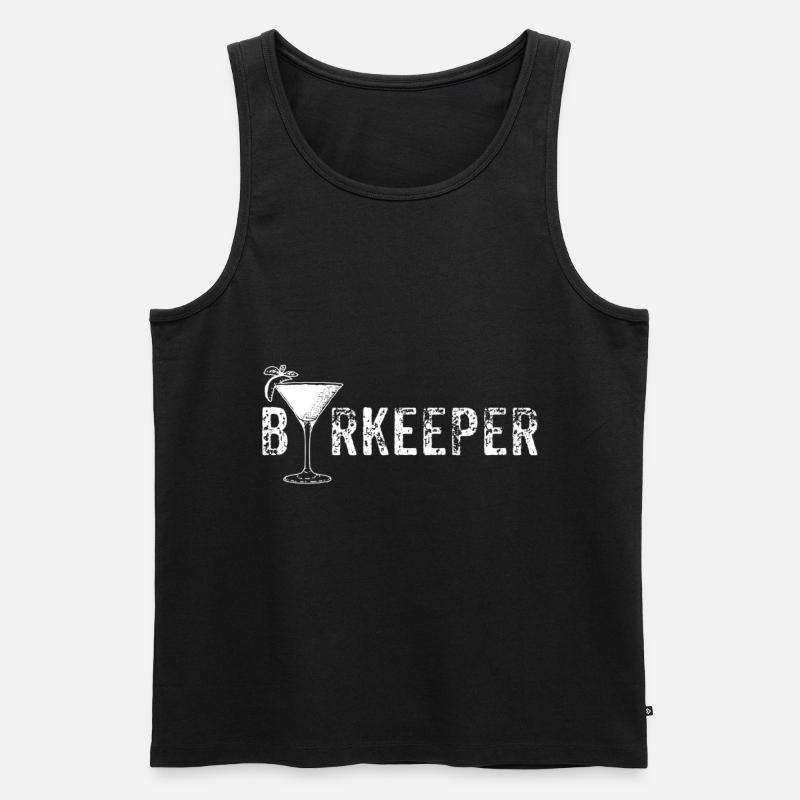 Barkeeper - Männer Premium Bio Tank Top - Schwarz