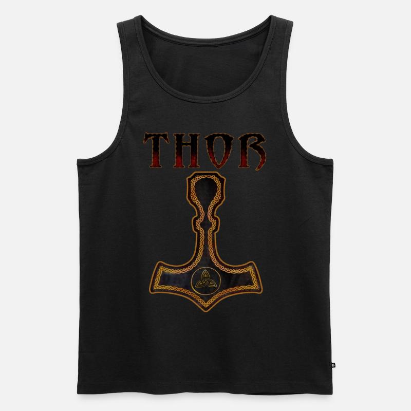 Mjölnir Thor - Männer Premium Bio Tank Top - Schwarz