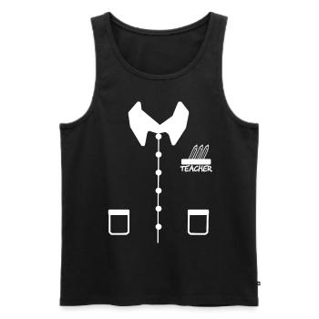 PROFESSEUR TEACHER - Débardeur bio Premium Homme - noir - Devant - AI Model Male 178 light (178cm)
