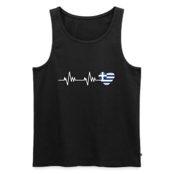 Love La Grèce cadeau pour les Grecs - Débardeur bio Premium Homme - noir - Devant - AI Model Male 178 light (178cm)