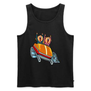 Roller Coaster Ride Theme Park Rummel Gift - Men's Premium Organic Tank Top - black - Front - AI Model Male 178 light (178cm)