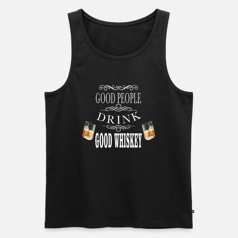 Whiskey - Männer Premium Bio Tank Top - Schwarz