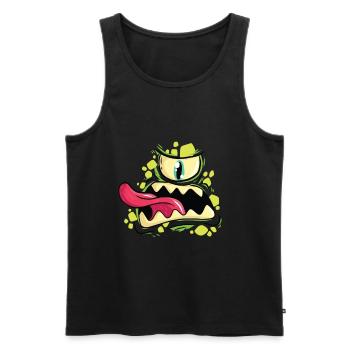 monster - Men's Premium Organic Tank Top - black - Front - AI Model Male 178 light (178cm)