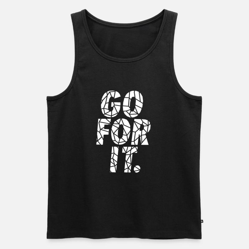 GO FOR IT. - Männer Premium Bio Tank Top - Schwarz