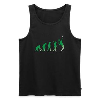 EVOLUTION TENNIS - Men's Premium Organic Tank Top - black - Front - AI Model Male 178 light (178cm)