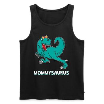 Dinosaur Dino T-Rex Mom Mother Mom Gift - Men's Premium Organic Tank Top - black - Front - Michal (187cm)