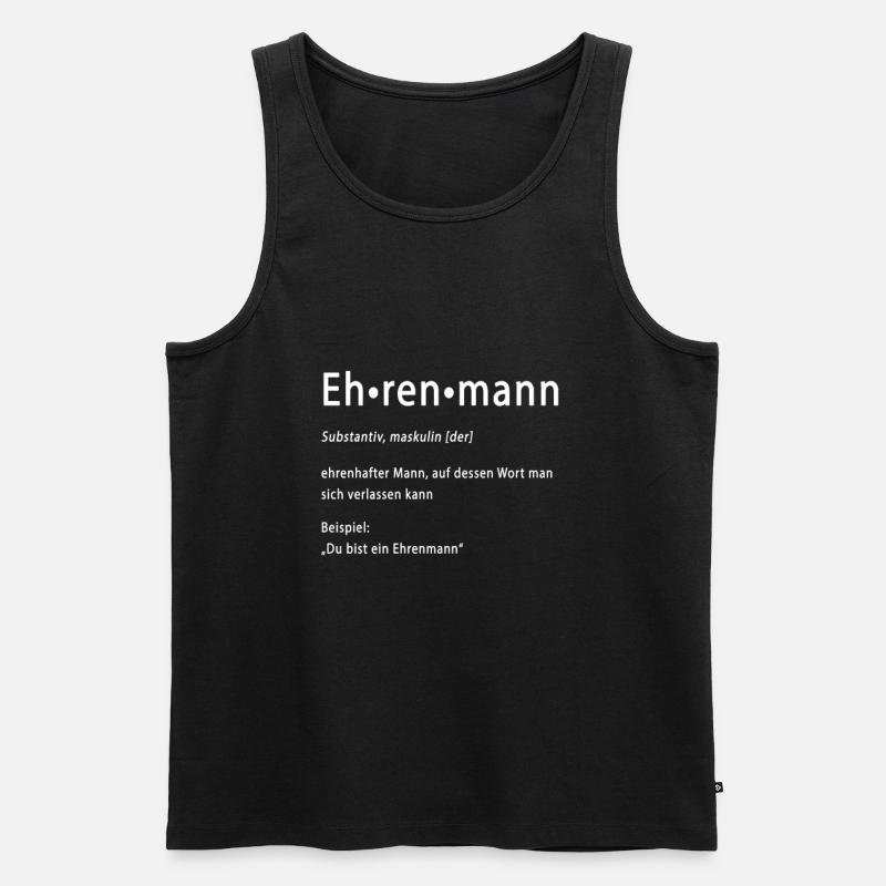 Ehrenmann Parole de Jeunesse | Explication avec exemple - Débardeur bio Premium Homme - noir